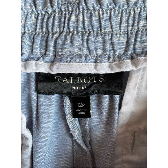 Talbots women’s bird light blue 100% cotton rolled cuff shorts/12 P - Picture 6 of 6